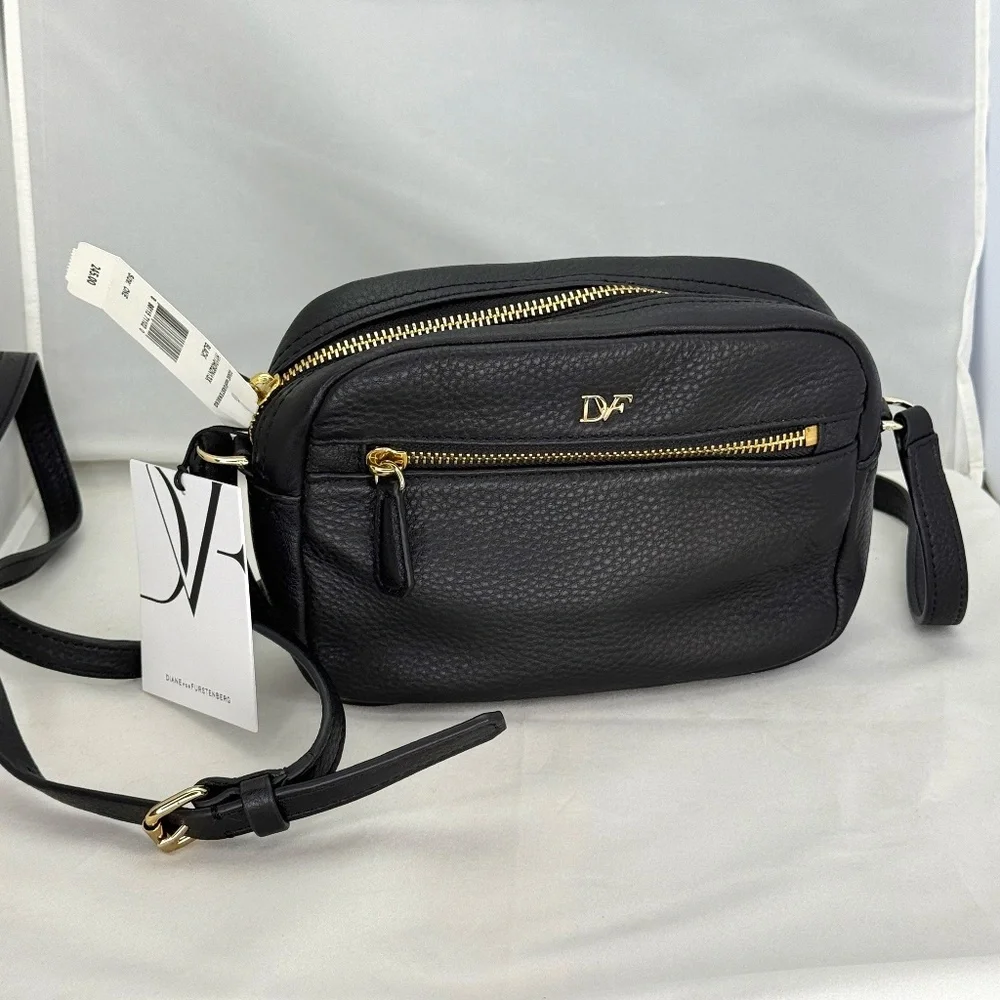 Diane von Furstenberg Milo Mini Leather Bag in Black NWT!